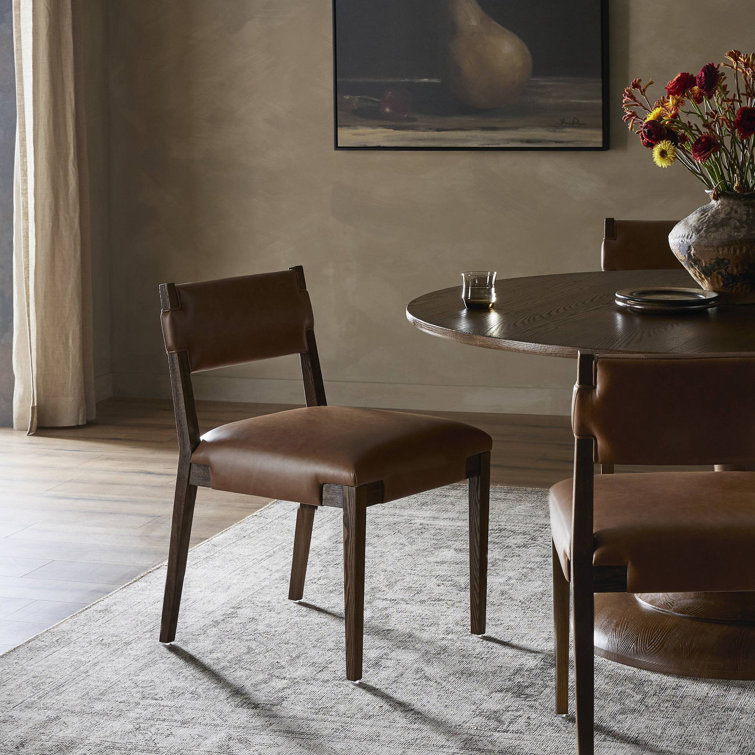 Leather upholstery dining chair hotsell